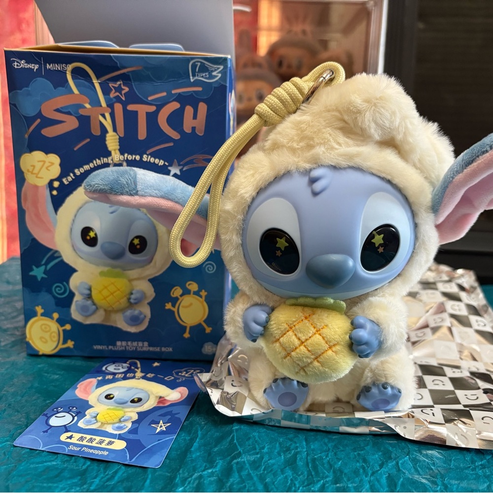 Disney x Miniso Stitch Eat Something Before Sleep Sour Pineapple plush pendant